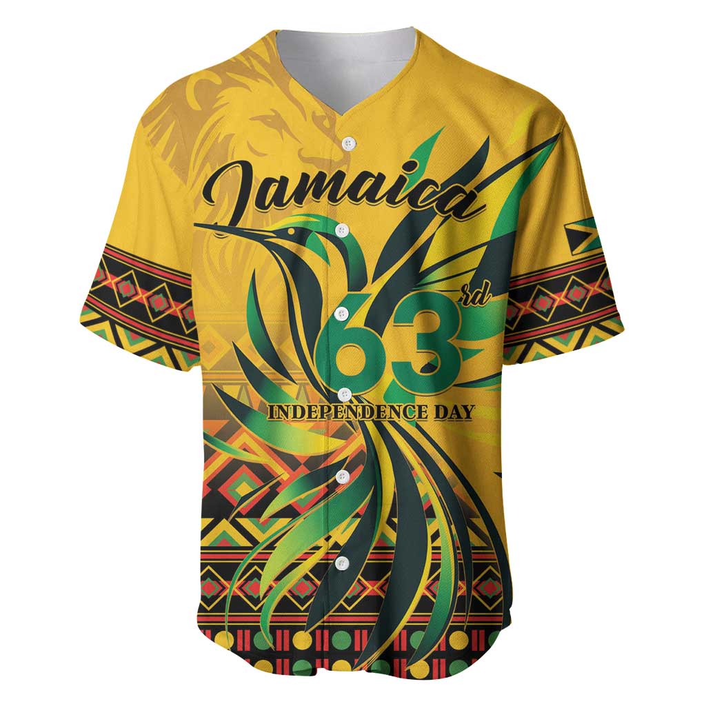 Personalized Jamaica Independence Day 1962 Baseball Jersey Jumieka Streamertail Reggae Pattern