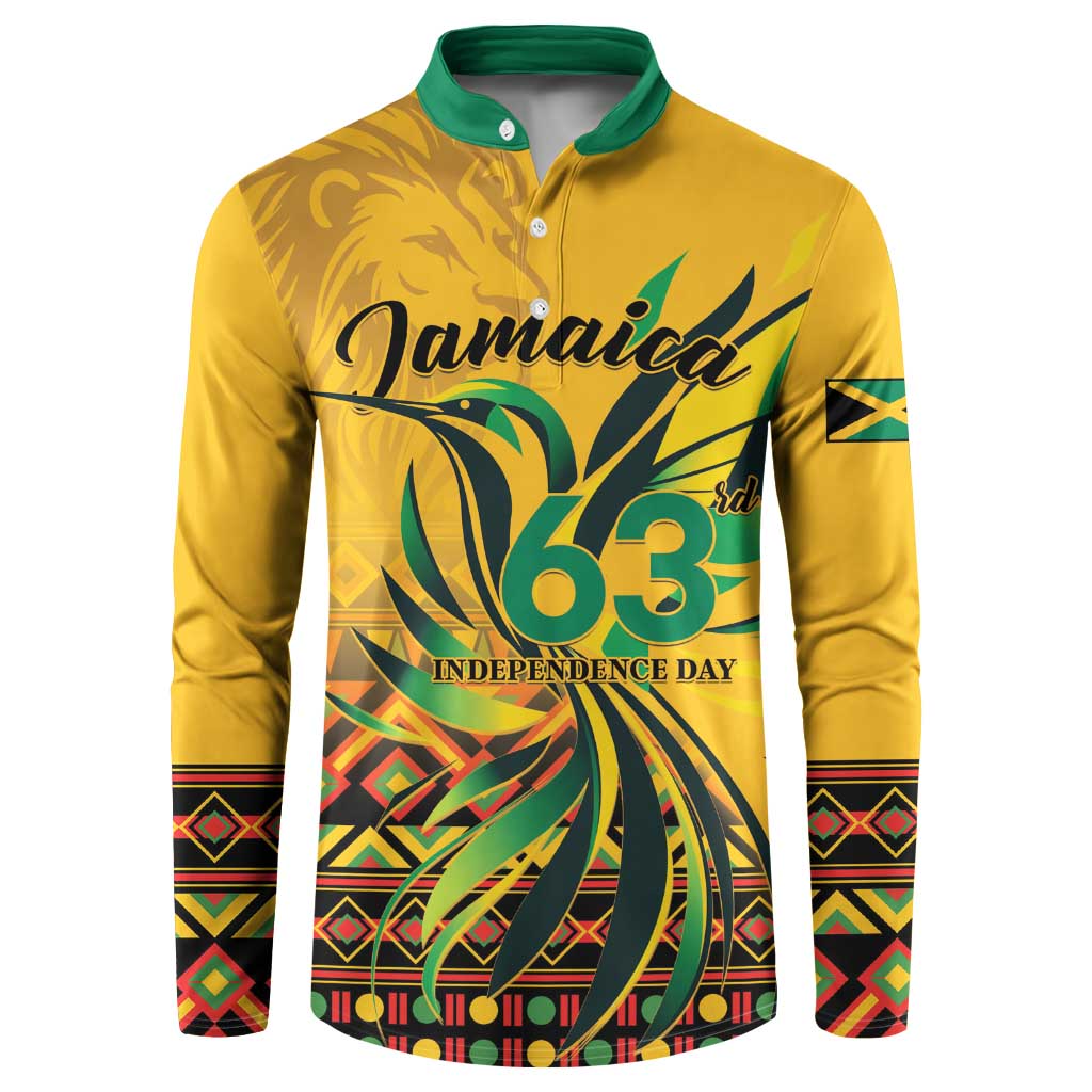 Personalized Jamaica Independence Day 1962 Button Sweatshirt Jumieka Streamertail Reggae Pattern