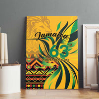 Jamaica Independence Day 1962 Canvas Wall Art Jumieka Streamertail Reggae Pattern