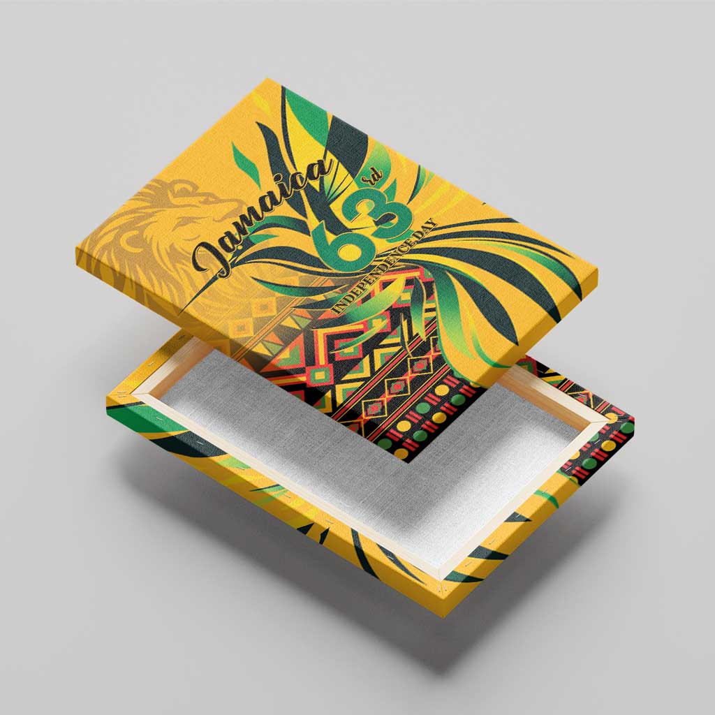Jamaica Independence Day 1962 Canvas Wall Art Jumieka Streamertail Reggae Pattern