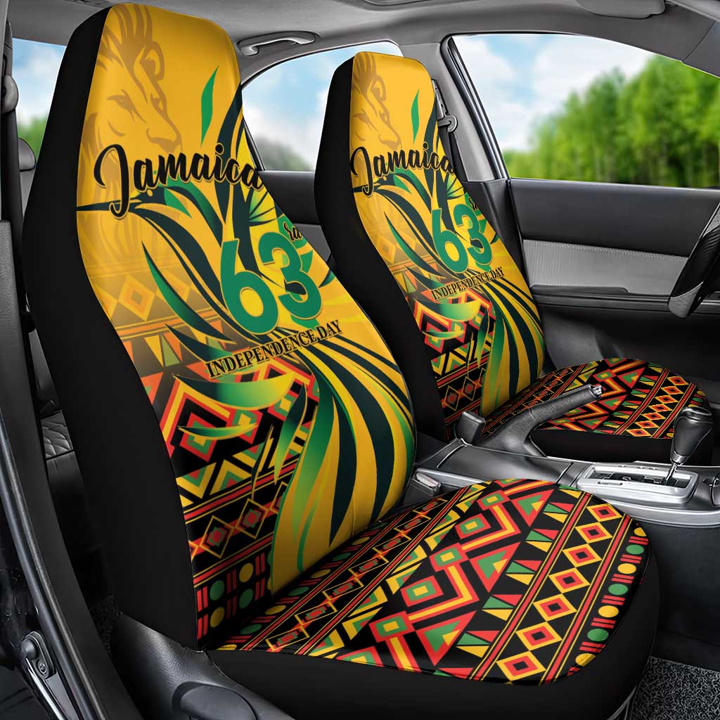 Jamaica Independence Day 1962 Car Seat Cover Jumieka Streamertail Reggae Pattern