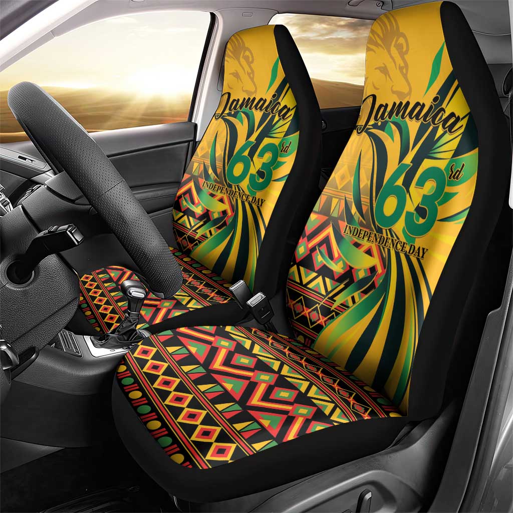 Jamaica Independence Day 1962 Car Seat Cover Jumieka Streamertail Reggae Pattern