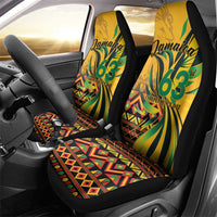 Jamaica Independence Day 1962 Car Seat Cover Jumieka Streamertail Reggae Pattern