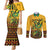 Personalized Jamaica Independence Day 1962 Couples Matching Mermaid Dress and Long Sleeve Button Shirt Jumieka Streamertail Reggae Pattern