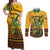Personalized Jamaica Independence Day 1962 Couples Matching Off Shoulder Maxi Dress and Long Sleeve Button Shirt Jumieka Streamertail Reggae Pattern