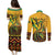 Personalized Jamaica Independence Day 1962 Couples Matching Puletasi and Long Sleeve Button Shirt Jumieka Streamertail Reggae Pattern