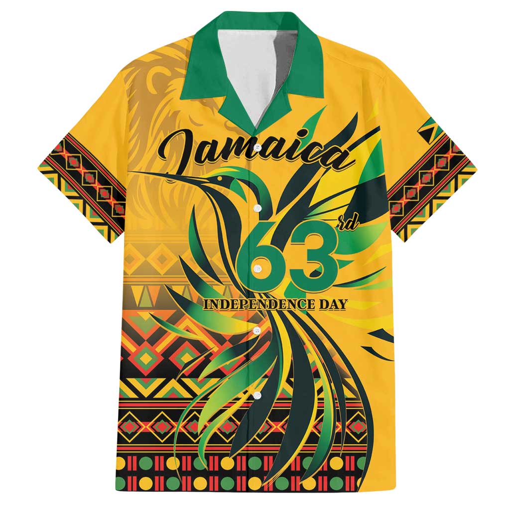 Personalized Jamaica Independence Day 1962 Family Matching Long Sleeve Bodycon Dress and Hawaiian Shirt Jumieka Streamertail Reggae Pattern