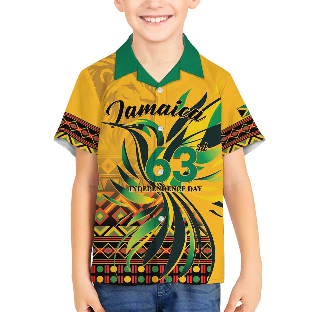 Personalized Jamaica Independence Day 1962 Family Matching Long Sleeve Bodycon Dress and Hawaiian Shirt Jumieka Streamertail Reggae Pattern