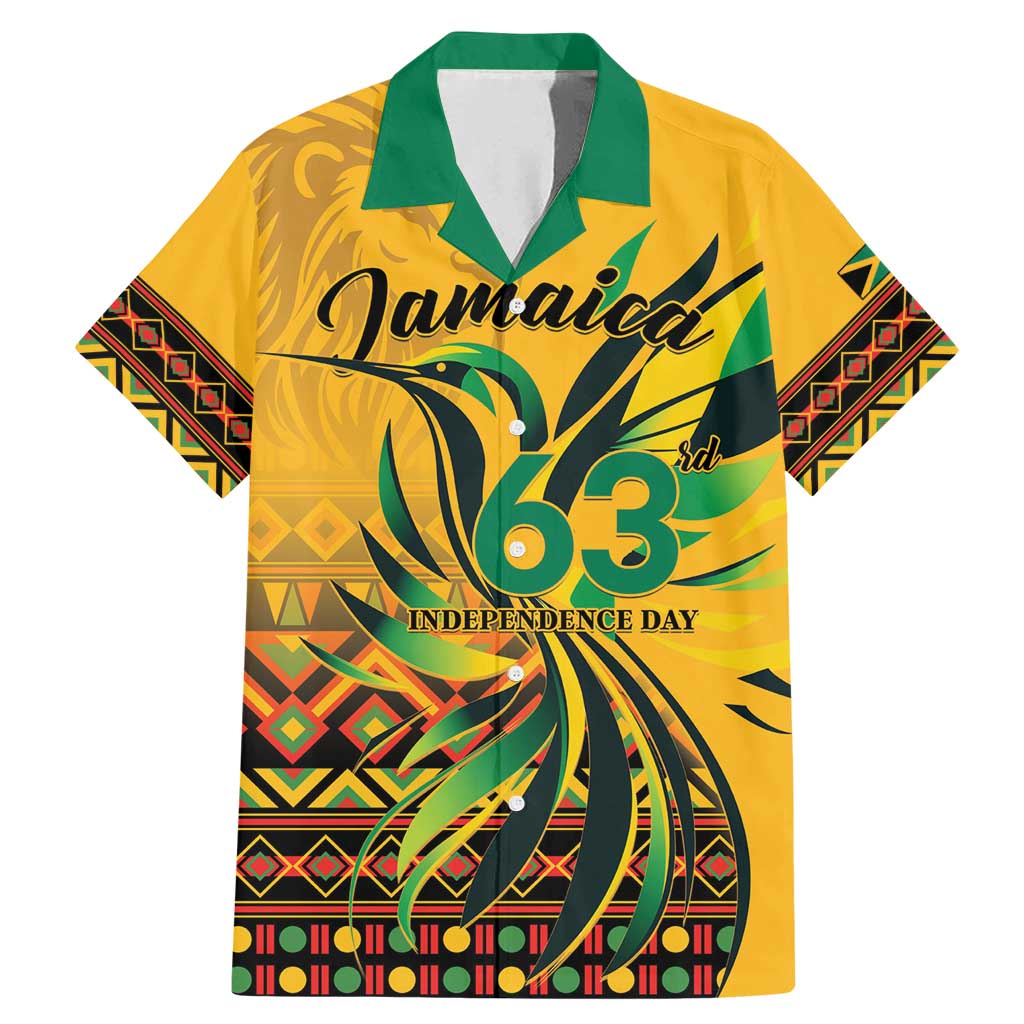 Personalized Jamaica Independence Day 1962 Family Matching Mermaid Dress and Hawaiian Shirt Jumieka Streamertail Reggae Pattern
