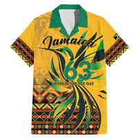 Personalized Jamaica Independence Day 1962 Family Matching Mermaid Dress and Hawaiian Shirt Jumieka Streamertail Reggae Pattern