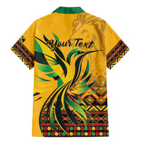 Personalized Jamaica Independence Day 1962 Family Matching Mermaid Dress and Hawaiian Shirt Jumieka Streamertail Reggae Pattern