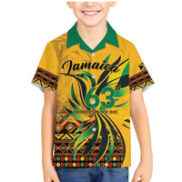 Personalized Jamaica Independence Day 1962 Family Matching Mermaid Dress and Hawaiian Shirt Jumieka Streamertail Reggae Pattern