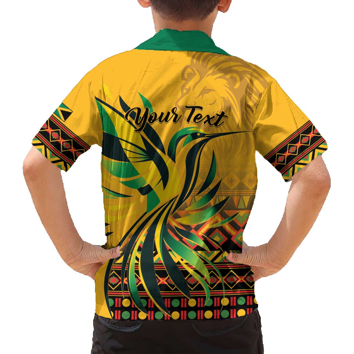 Personalized Jamaica Independence Day 1962 Family Matching Off The Shoulder Long Sleeve Dress and Hawaiian Shirt Jumieka Streamertail Reggae Pattern