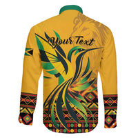 Personalized Jamaica Independence Day 1962 Family Matching Off The Shoulder Long Sleeve Dress and Hawaiian Shirt Jumieka Streamertail Reggae Pattern