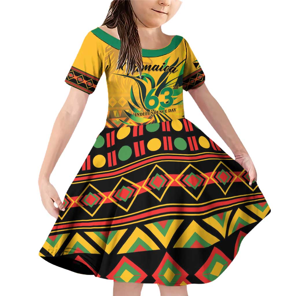 Personalized Jamaica Independence Day 1962 Family Matching Off Shoulder Short Dress and Hawaiian Shirt Jumieka Streamertail Reggae Pattern