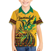 Personalized Jamaica Independence Day 1962 Family Matching Puletasi and Hawaiian Shirt Jumieka Streamertail Reggae Pattern