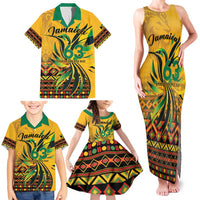 Personalized Jamaica Independence Day 1962 Family Matching Tank Maxi Dress and Hawaiian Shirt Jumieka Streamertail Reggae Pattern