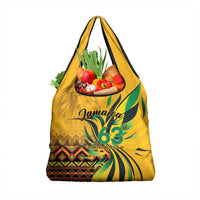 Jamaica Independence Day 1962 Grocery Bag Jumieka Streamertail Reggae Pattern