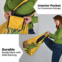 Jamaica Independence Day 1962 Grocery Bag Jumieka Streamertail Reggae Pattern