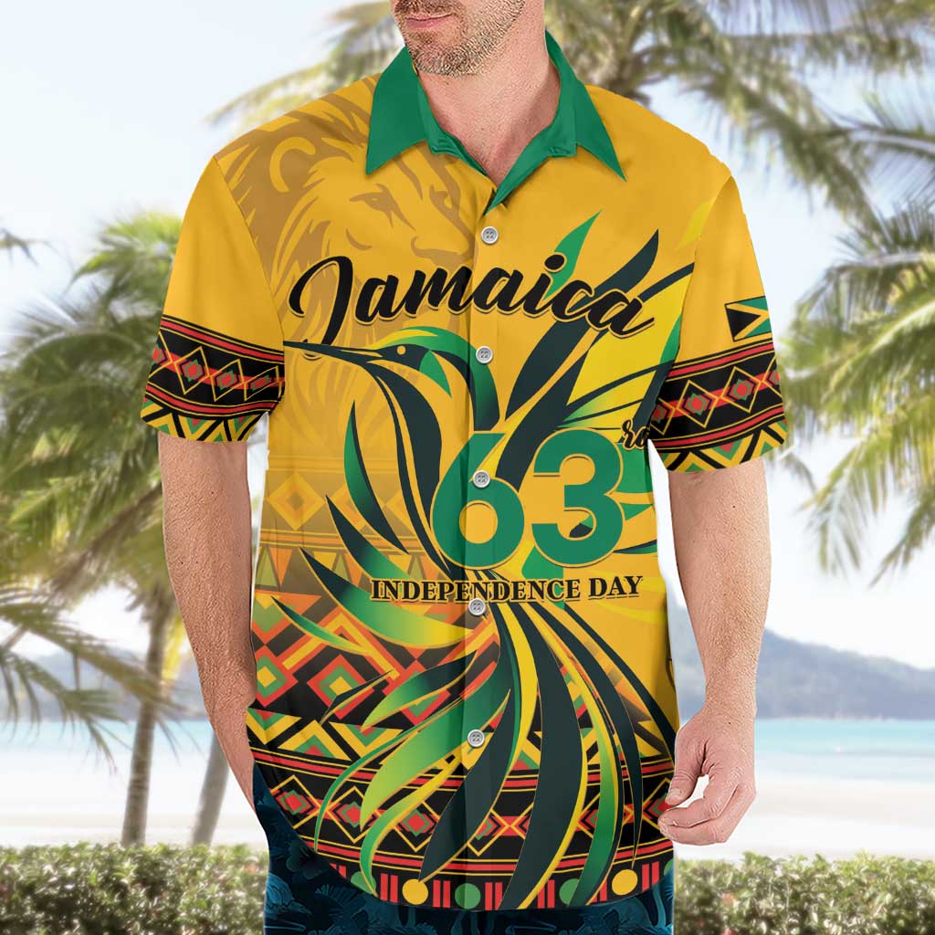 Personalized Jamaica Independence Day 1962 Hawaiian Shirt Jumieka Streamertail Reggae Pattern