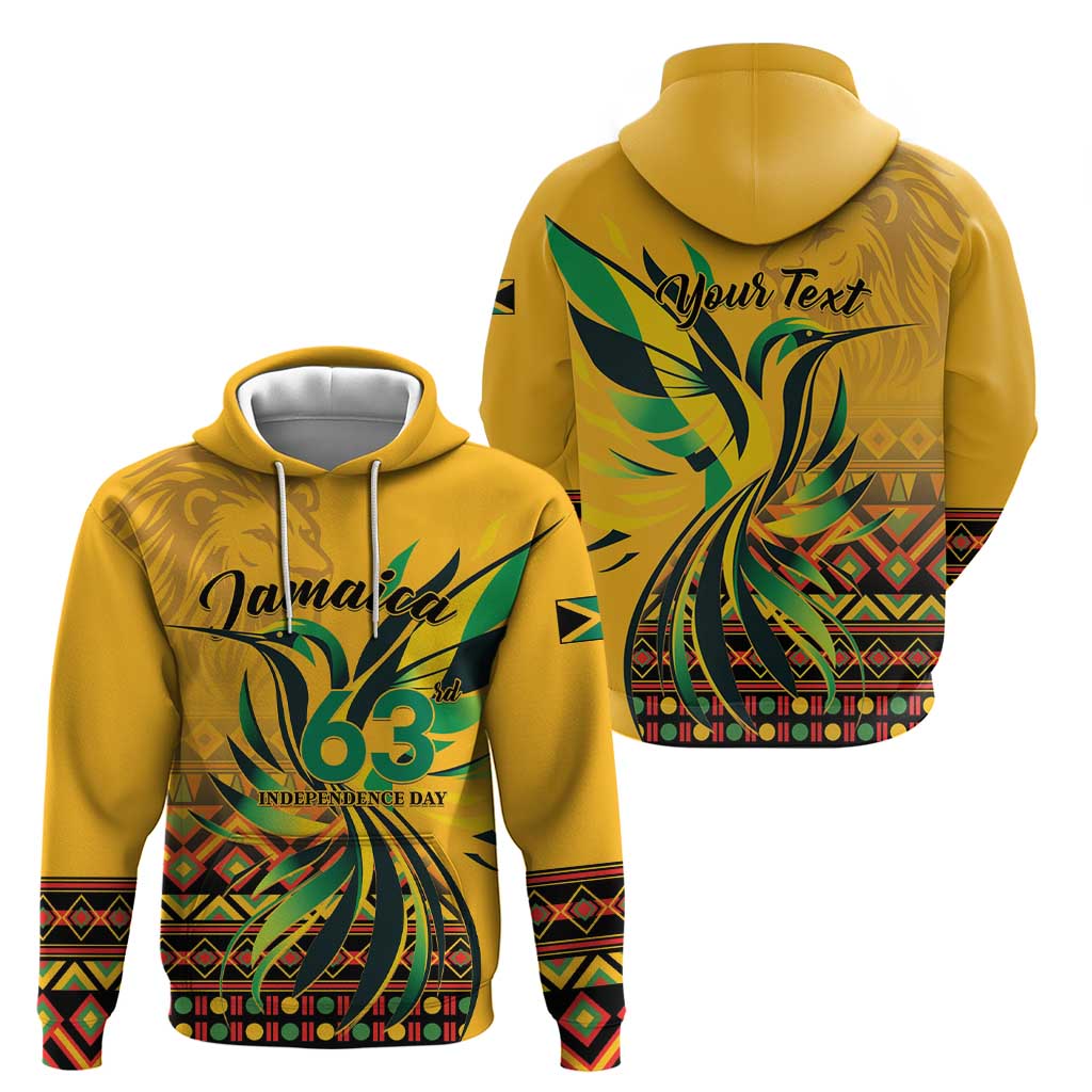 Personalized Jamaica Independence Day 1962 Hoodie Jumieka Streamertail Reggae Pattern
