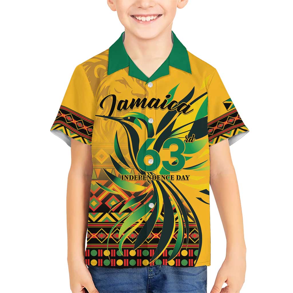 Personalized Jamaica Independence Day 1962 Kid Hawaiian Shirt Jumieka Streamertail Reggae Pattern