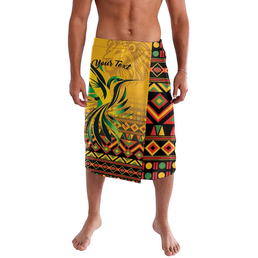 Personalized Jamaica Independence Day 1962 Lavalava Jumieka Streamertail Reggae Pattern
