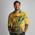 Personalized Jamaica Independence Day 1962 Long Sleeve Polo Shirt Jumieka Streamertail Reggae Pattern
