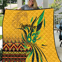 Jamaica Independence Day 1962 Quilt Jumieka Streamertail Reggae Pattern