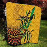 Jamaica Independence Day 1962 Quilt Jumieka Streamertail Reggae Pattern