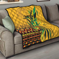 Jamaica Independence Day 1962 Quilt Jumieka Streamertail Reggae Pattern