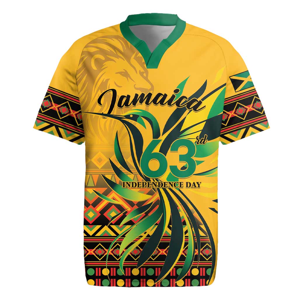 Personalized Jamaica Independence Day 1962 Rugby Jersey Jumieka Streamertail Reggae Pattern