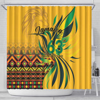 Jamaica Independence Day 1962 Shower Curtain Jumieka Streamertail Reggae Pattern