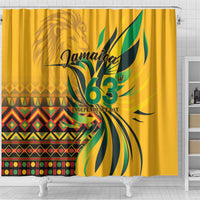Jamaica Independence Day 1962 Shower Curtain Jumieka Streamertail Reggae Pattern