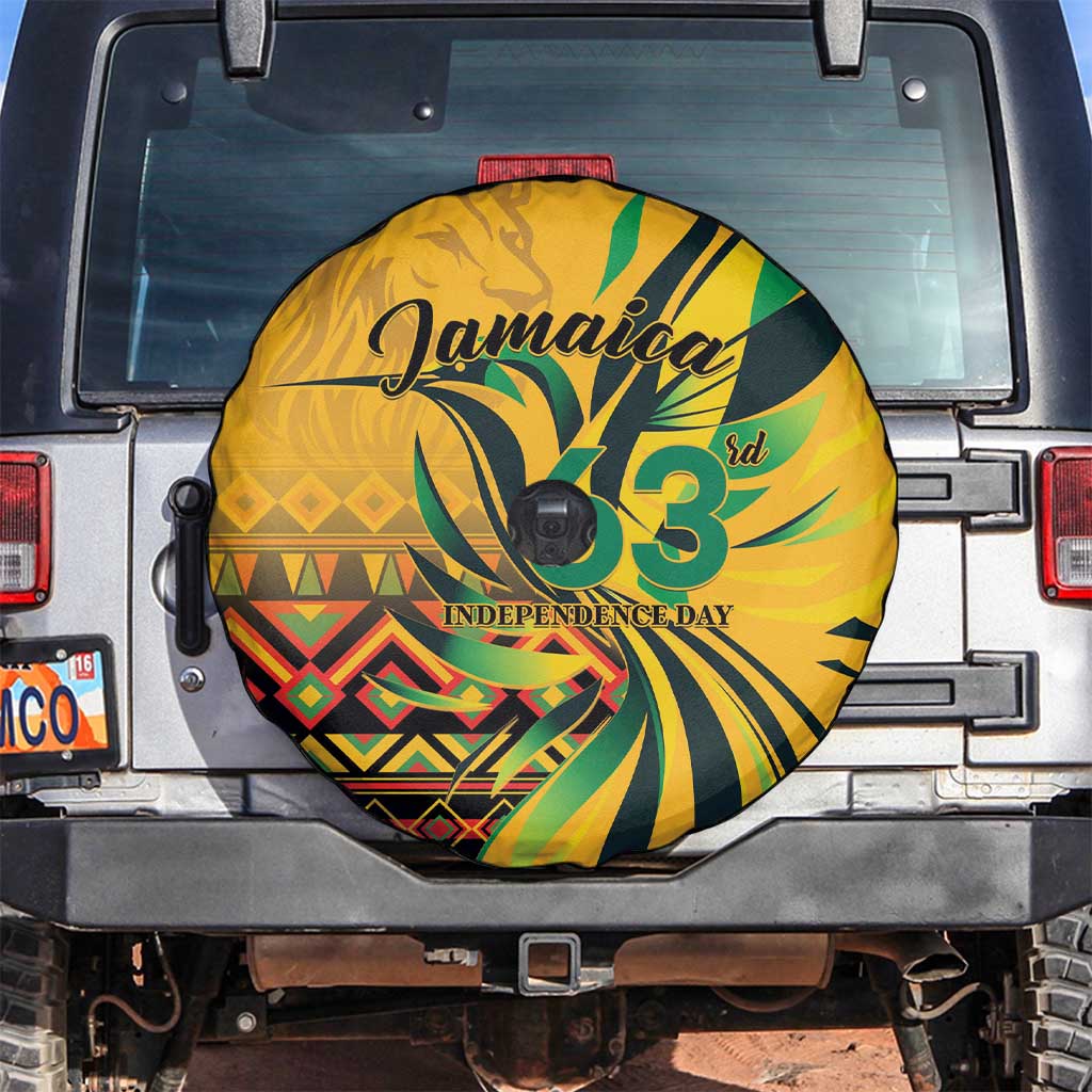 Jamaica Independence Day 1962 Spare Tire Cover Jumieka Streamertail Reggae Pattern
