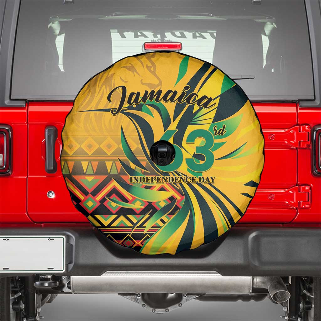 Jamaica Independence Day 1962 Spare Tire Cover Jumieka Streamertail Reggae Pattern