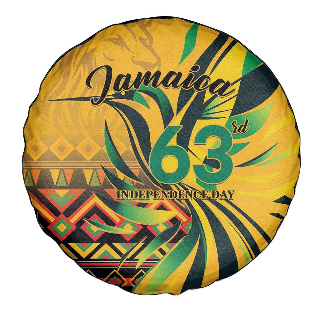 Jamaica Independence Day 1962 Spare Tire Cover Jumieka Streamertail Reggae Pattern