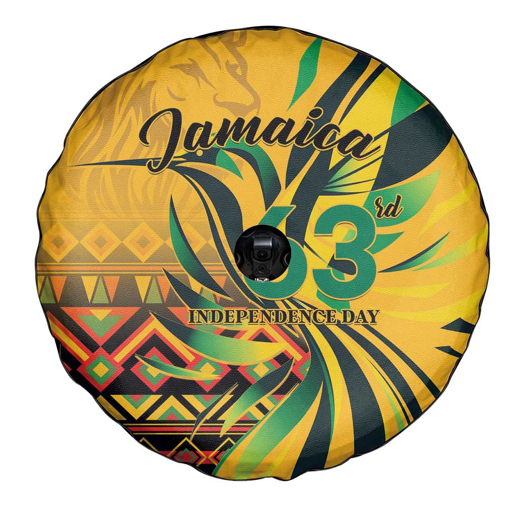 Jamaica Independence Day 1962 Spare Tire Cover Jumieka Streamertail Reggae Pattern