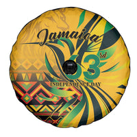 Jamaica Independence Day 1962 Spare Tire Cover Jumieka Streamertail Reggae Pattern
