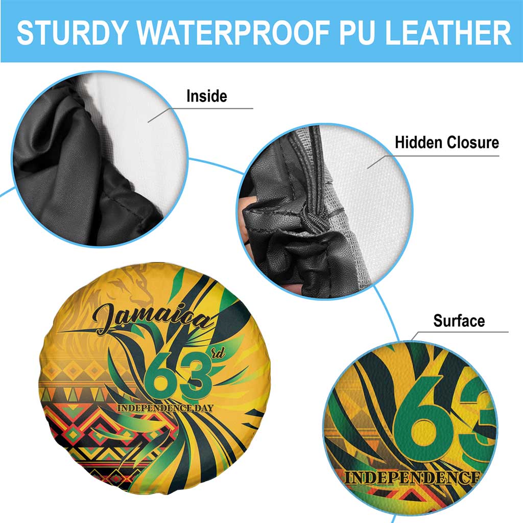 Jamaica Independence Day 1962 Spare Tire Cover Jumieka Streamertail Reggae Pattern