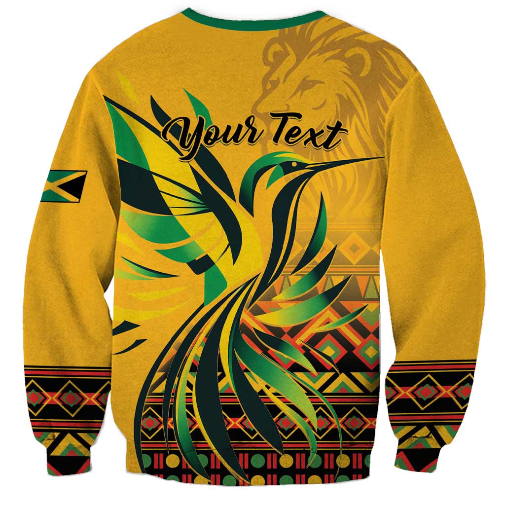 Personalized Jamaica Independence Day 1962 Sweatshirt Jumieka Streamertail Reggae Pattern