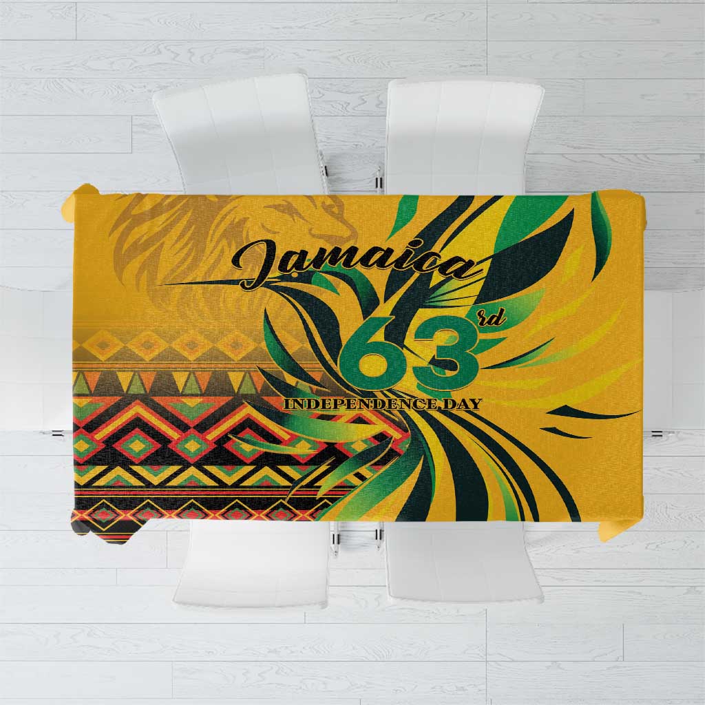 Jamaica Independence Day 1962 Tablecloth Jumieka Streamertail Reggae Pattern
