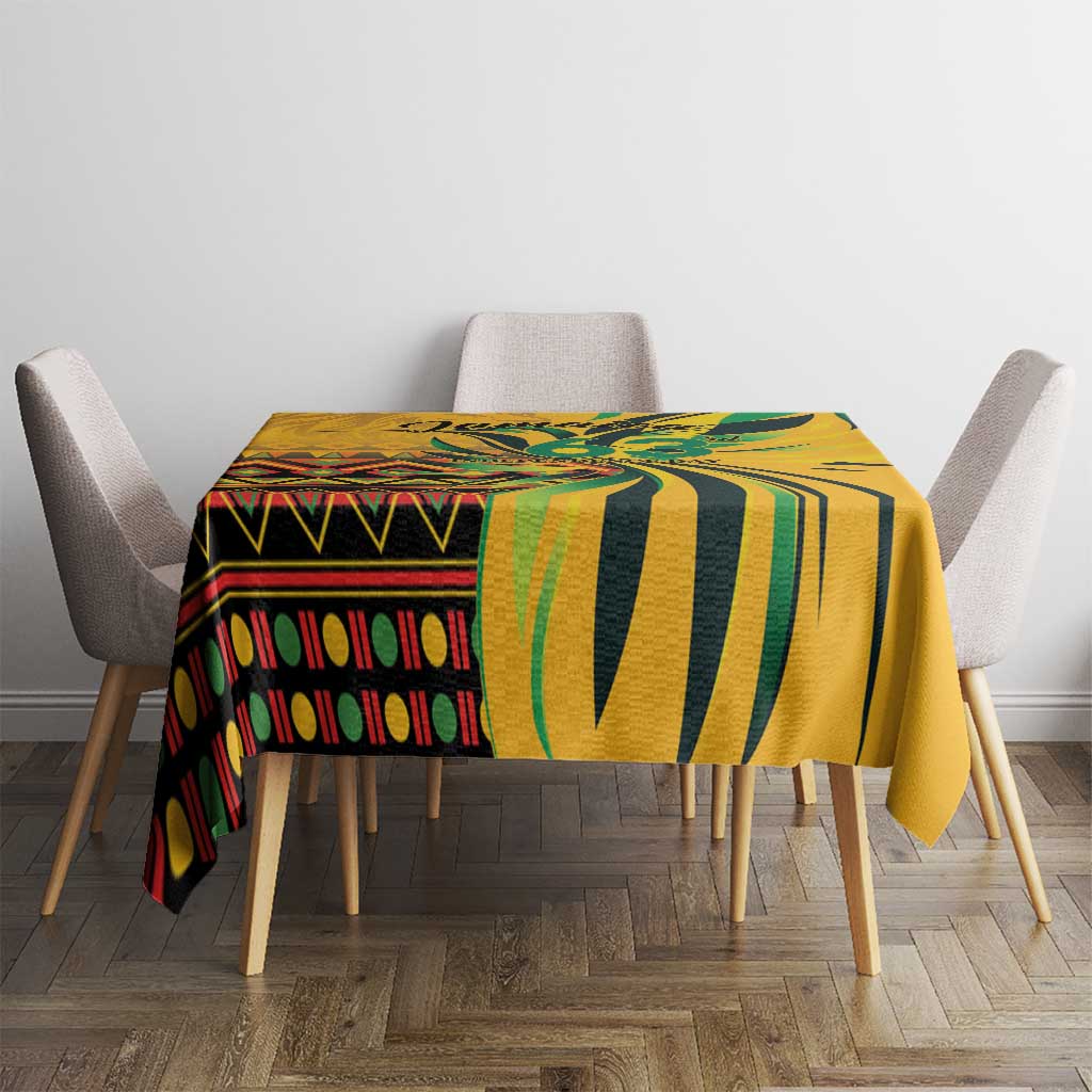 Jamaica Independence Day 1962 Tablecloth Jumieka Streamertail Reggae Pattern