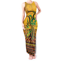 Personalized Jamaica Independence Day 1962 Tank Maxi Dress Jumieka Streamertail Reggae Pattern