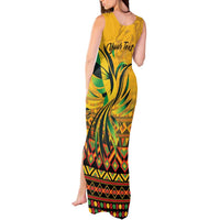 Personalized Jamaica Independence Day 1962 Tank Maxi Dress Jumieka Streamertail Reggae Pattern