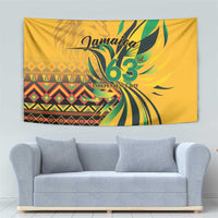 Jamaica Independence Day 1962 Tapestry Jumieka Streamertail Reggae Pattern