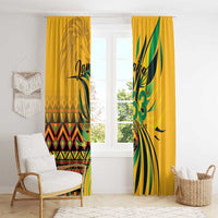 Jamaica Independence Day 1962 Window Curtain Jumieka Streamertail Reggae Pattern
