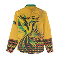 Personalized Jamaica Independence Day 1962 Women Casual Shirt Jumieka Streamertail Reggae Pattern