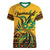 Personalized Jamaica Independence Day 1962 Women V-Neck T-Shirt Jumieka Streamertail Reggae Pattern