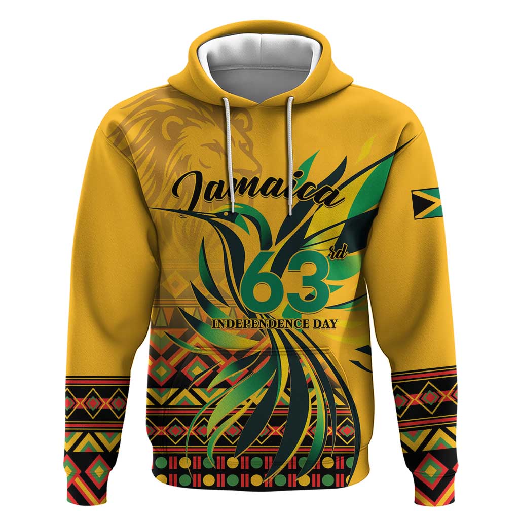 Personalized Jamaica Independence Day 1962 Zip Hoodie Jumieka Streamertail Reggae Pattern